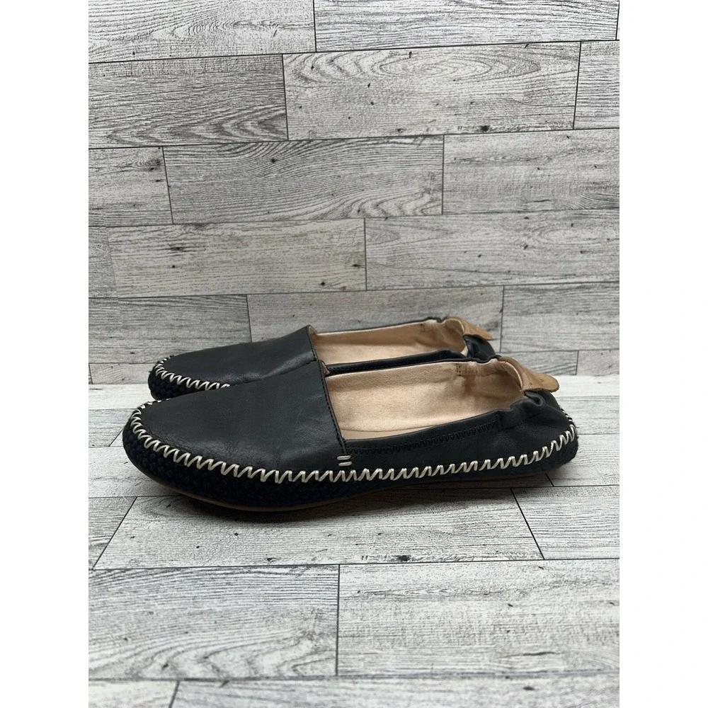 SPERRY Top Sider Womens 7.5M Sunset Ella Espadrille SlipOn Flat Loafers‎ Black
